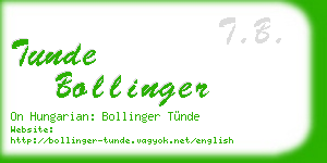 tunde bollinger business card